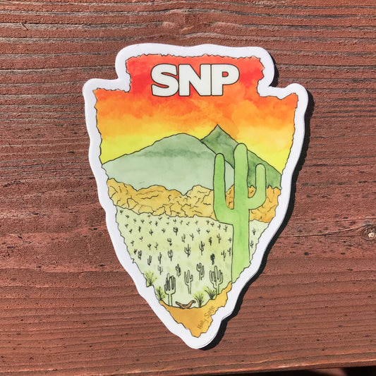 Saguaro National Park arrowhead sticker