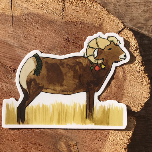 Holiday Bighorn Sticker