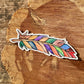 Colorful feather sticker