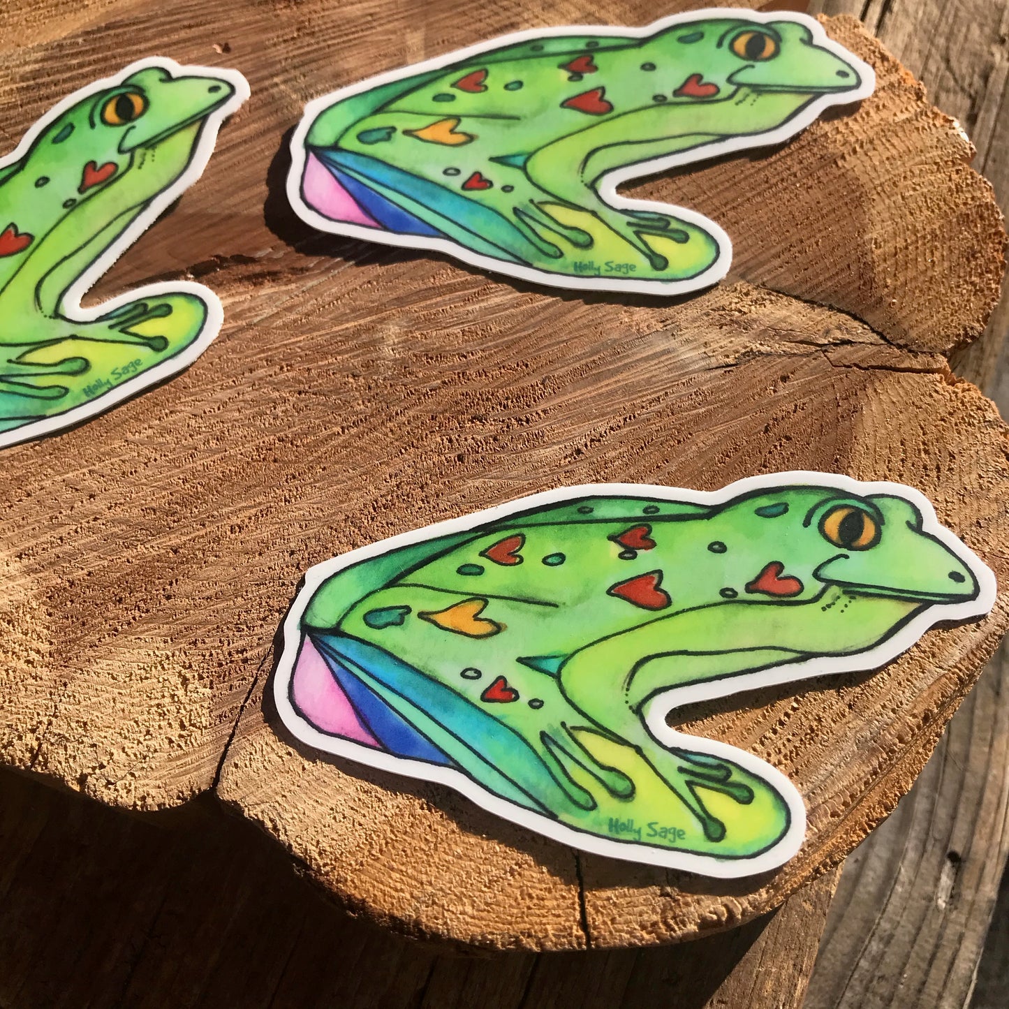 Frog of Hearts Sticker