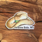 Cowboy hat sticker with Jackson Hole