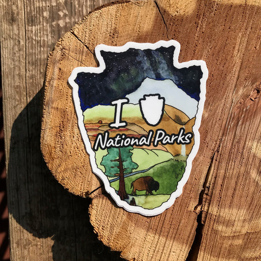 Arrowhead celebrating the national parks sticker