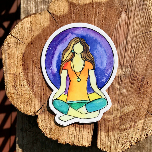 Yogi Meditation Sticker
