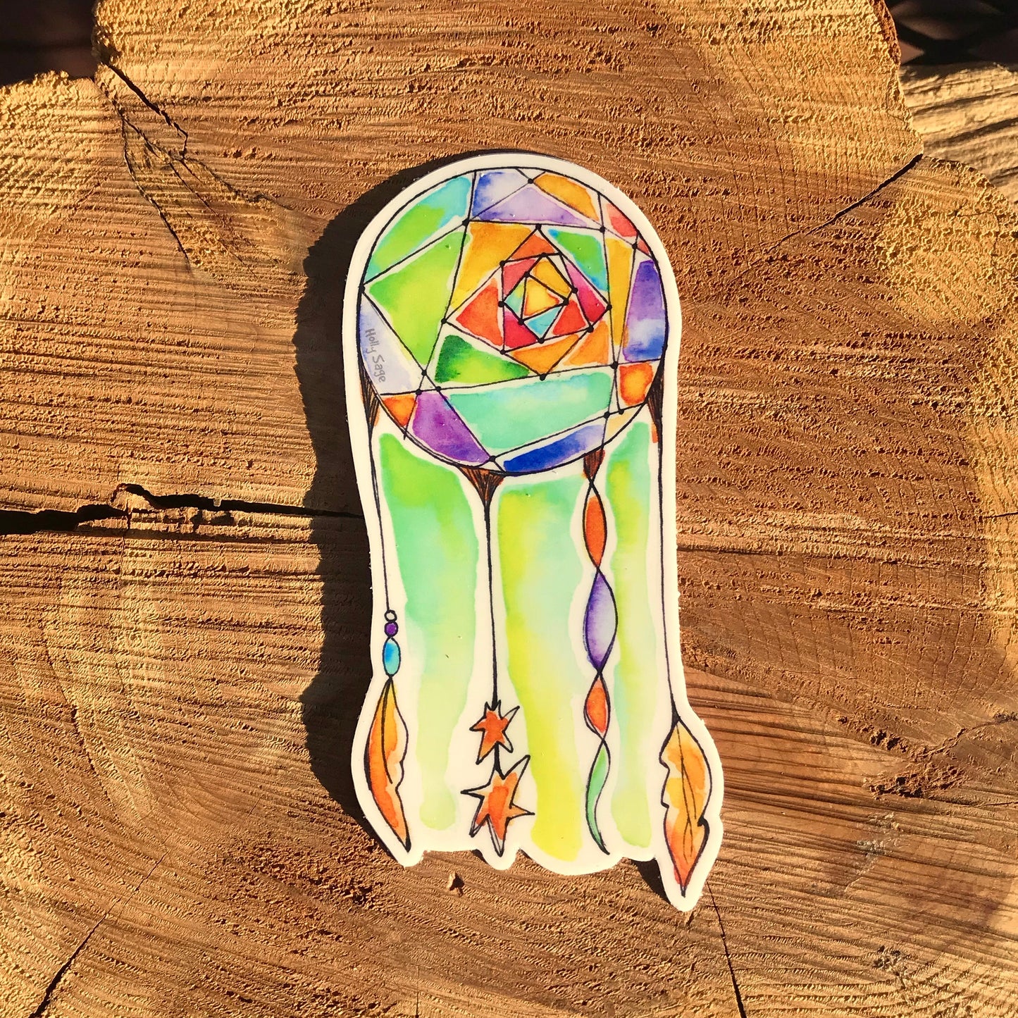 Colorful dreamcatcher sticker