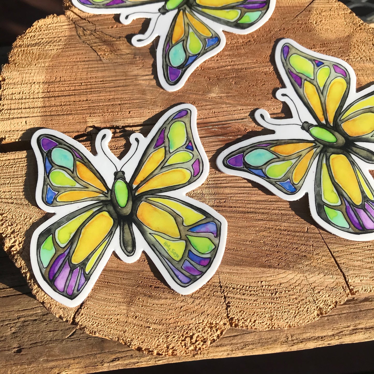 Butterfly Stained Glass Sticker