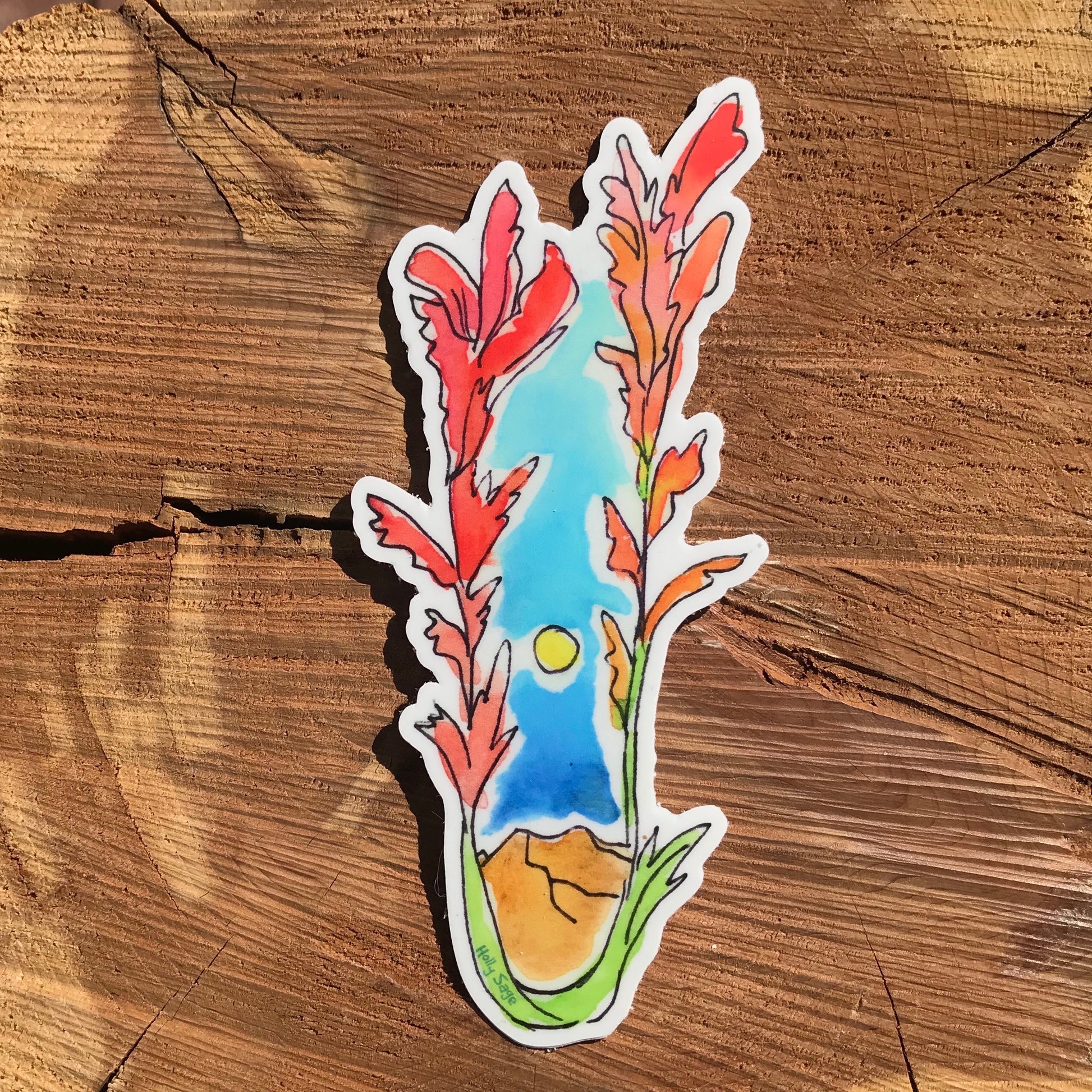 Indian paintbrush sticker
