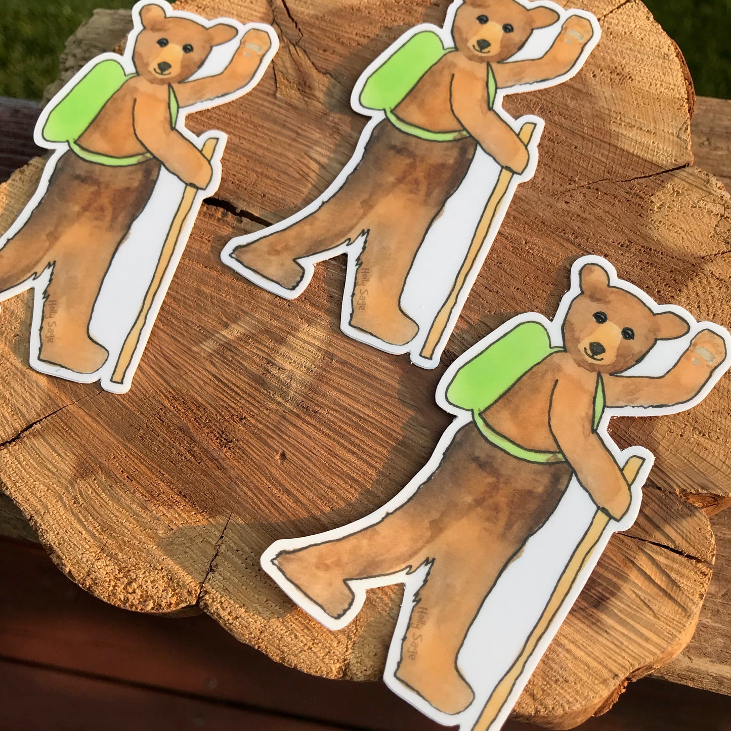 Bear on a Hike Sticker