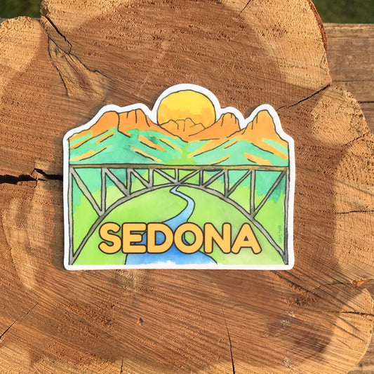 Midgley Bridge and Sedona landscape sticker