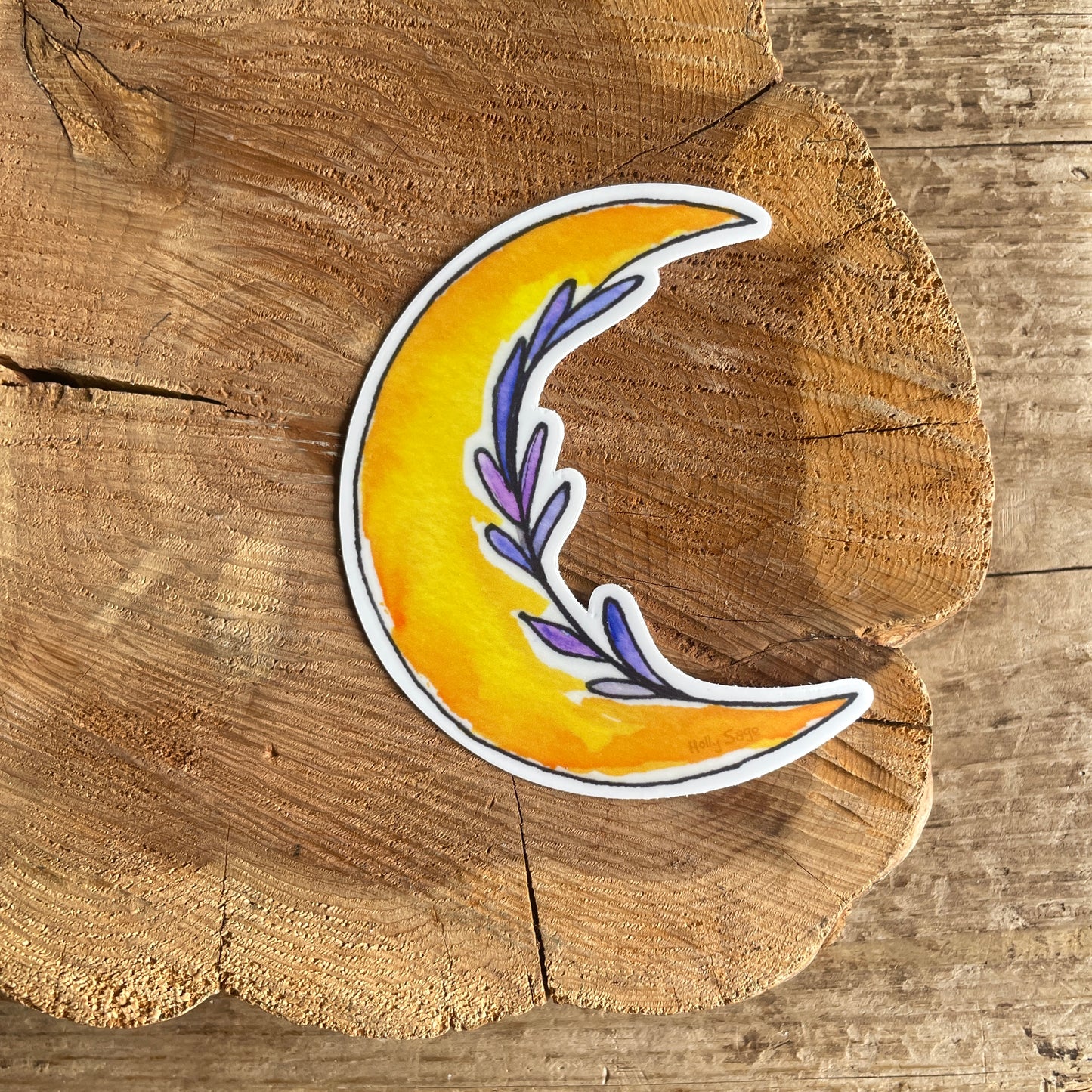 Crescent Lavender Sticker