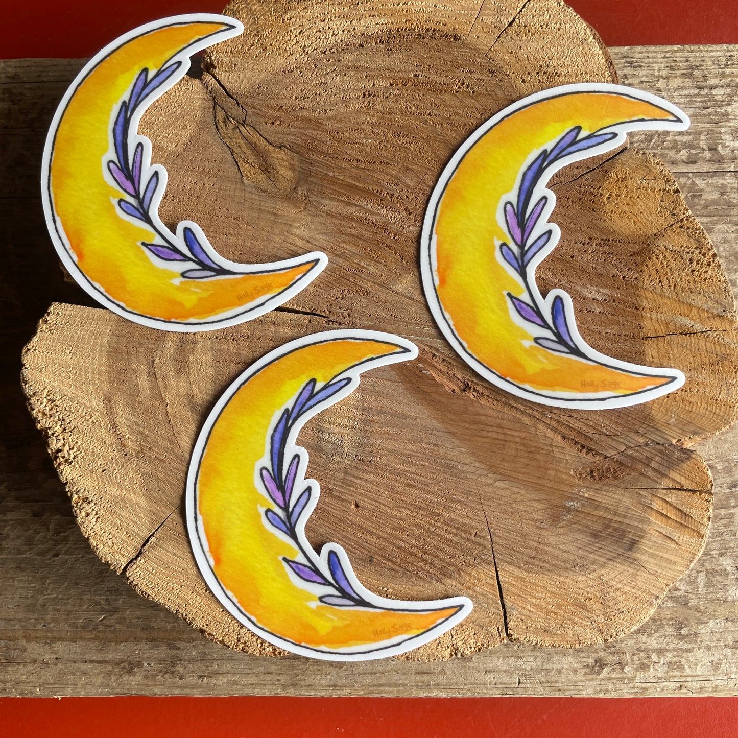 Crescent Lavender Sticker