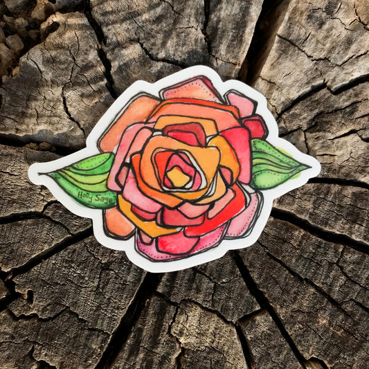 Beautiful blooming rose sticker