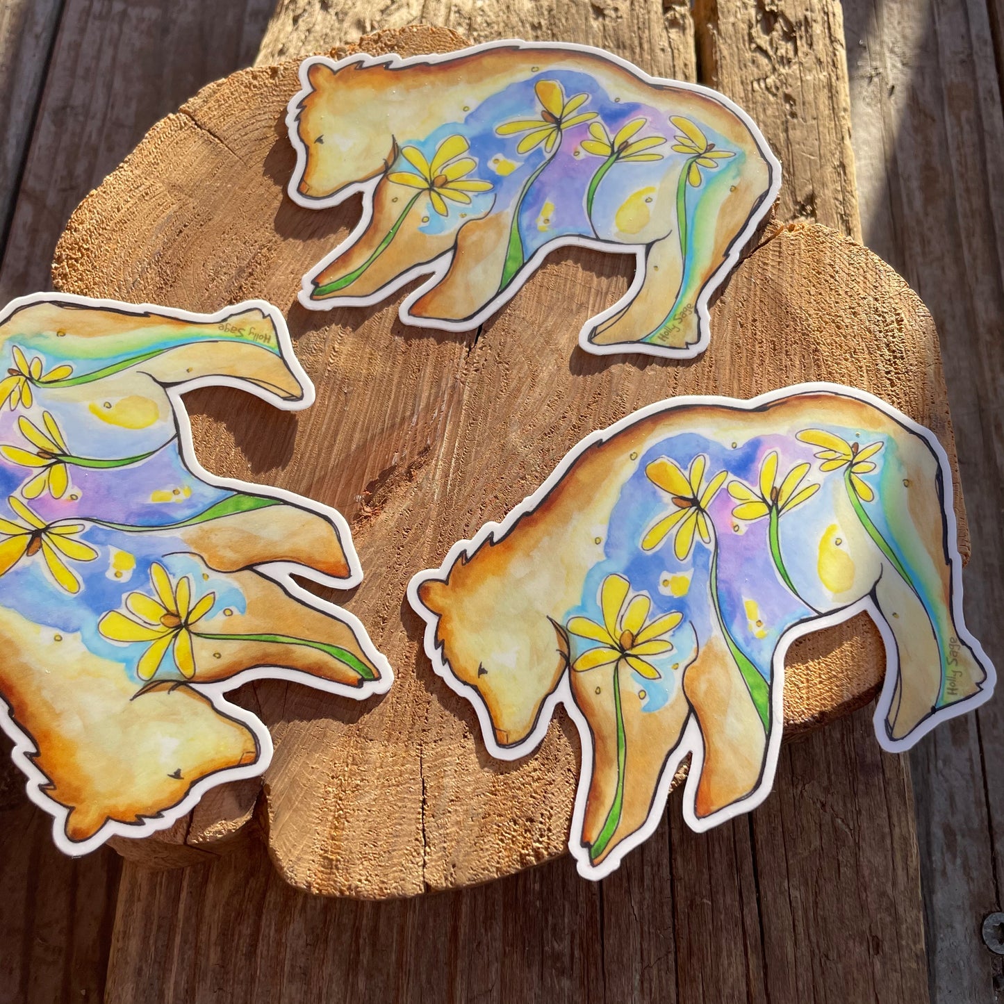 Wildflower Bear Sticker