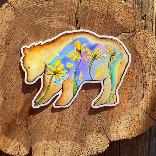 Wildflower Bear Sticker