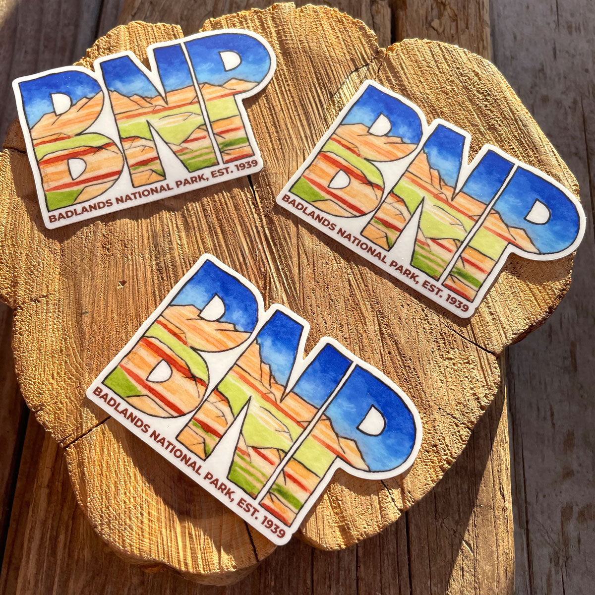 Badlands National Park Abbreviation Sticker