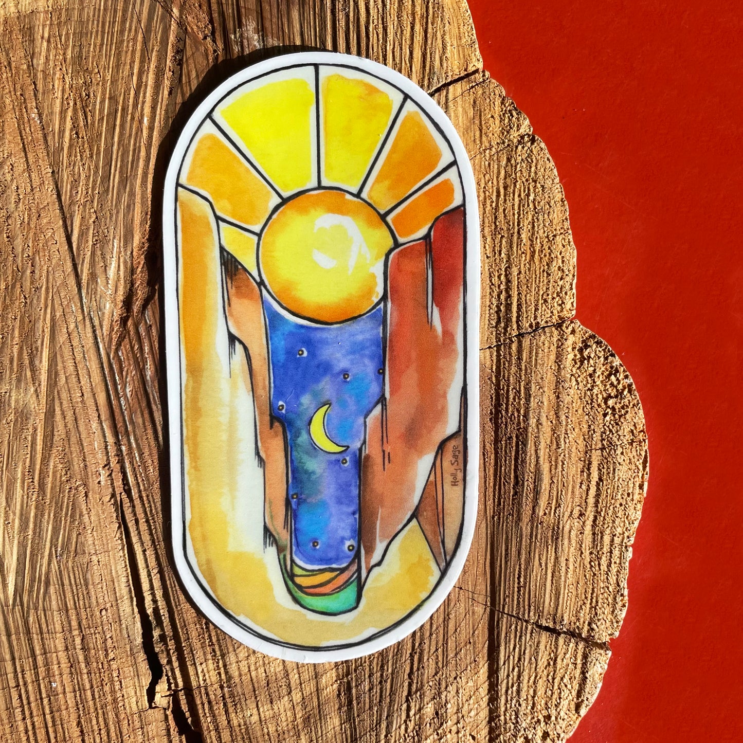 Canyon Day and Night Sticker