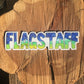 San Francisco Peaks in Flagstaff letters sticker