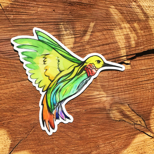 Hummingbird sticker in flight