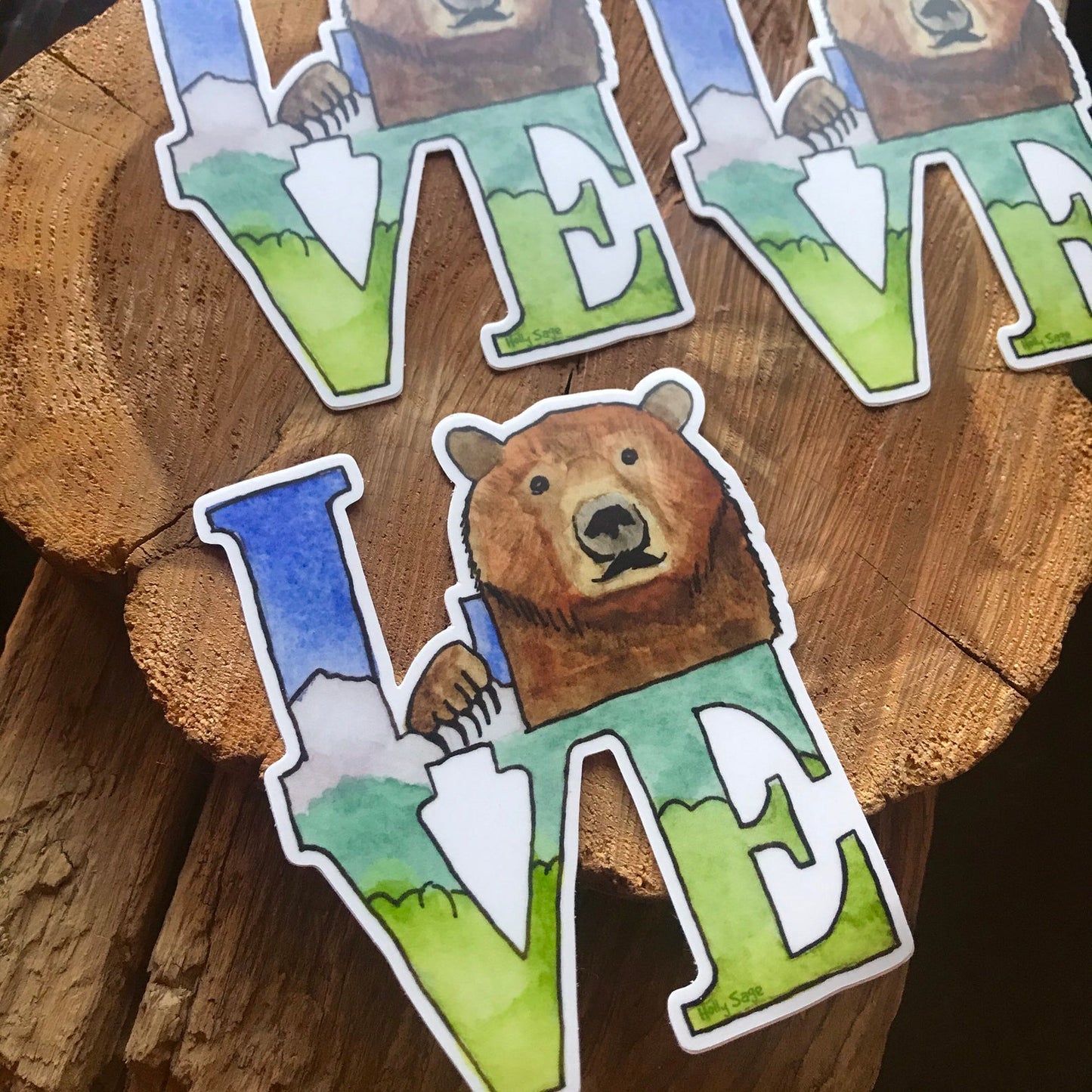 Grizzly Bear Love Sticker