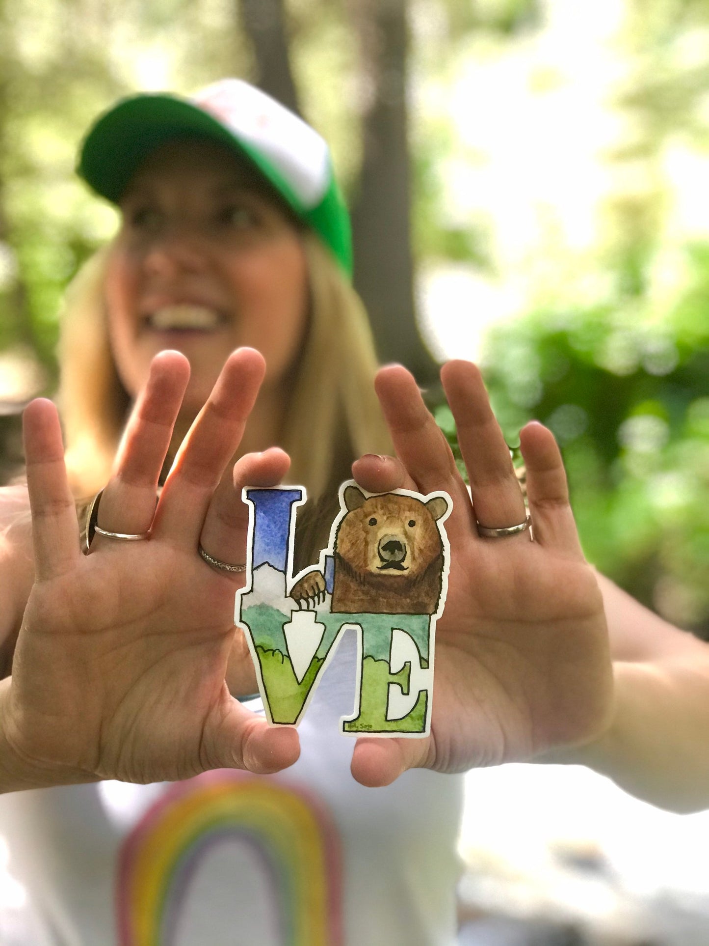 Grizzly Bear Love Sticker