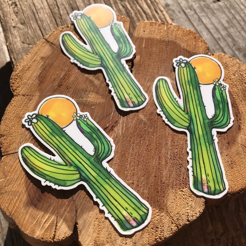 Saguaro Moon Vinyl Sticker