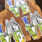 Wolf Love Vinyl Sticker