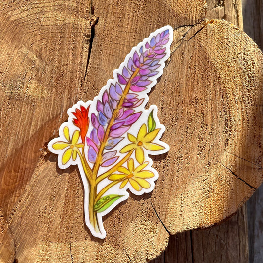 Lupine Wildflowers Sticker