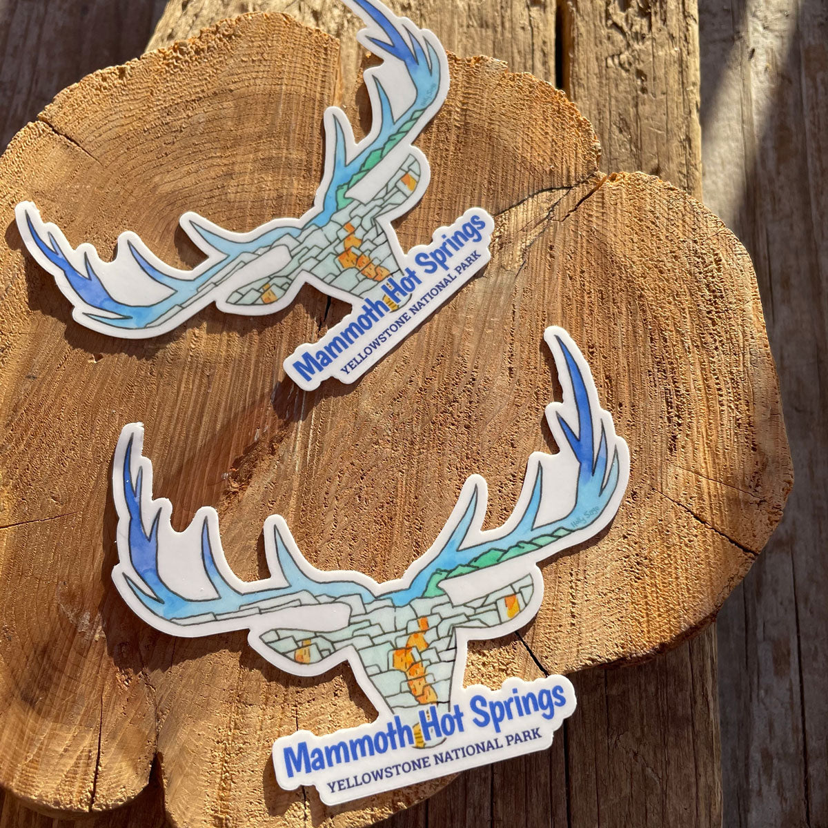 Mammoth Hot Springs Elk Head Sticker