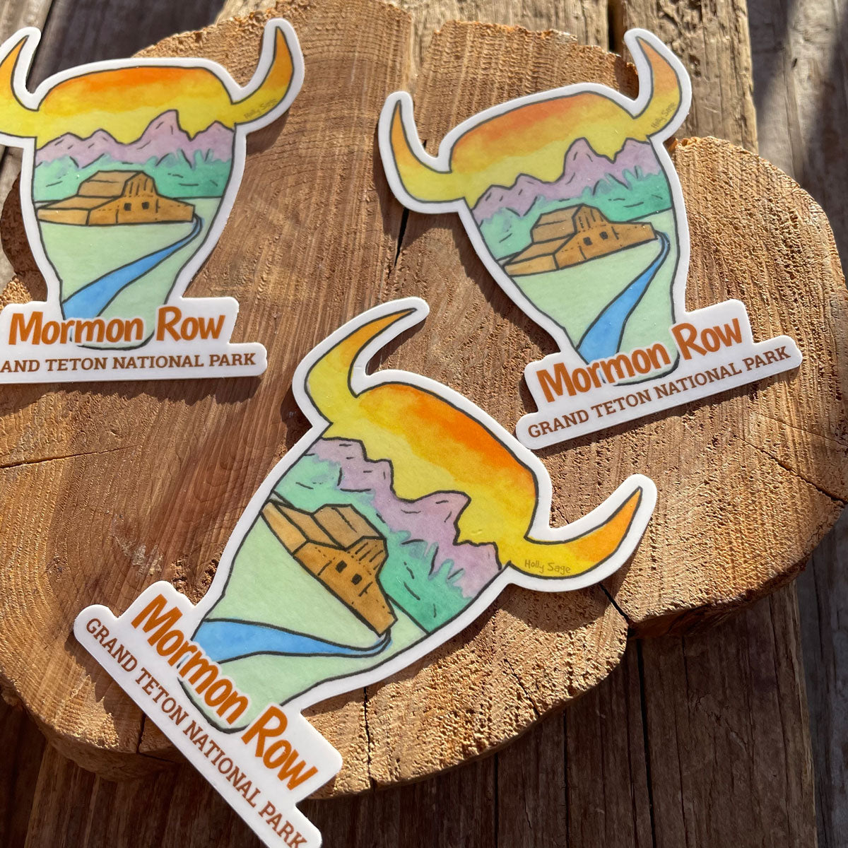 Mormon Row Bison Head Sticker