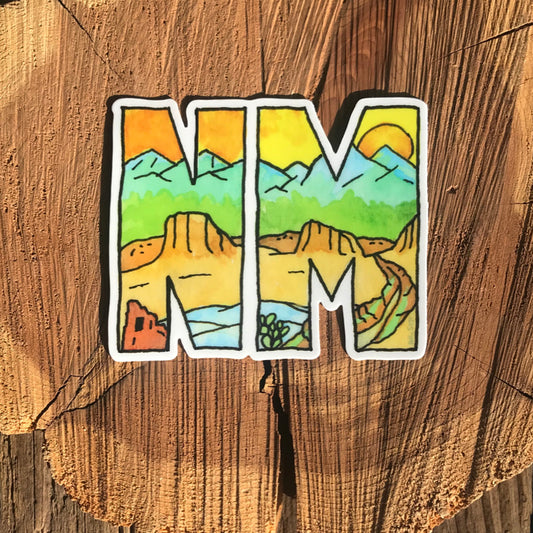 NM - New Mexico Abbreviation Sticker