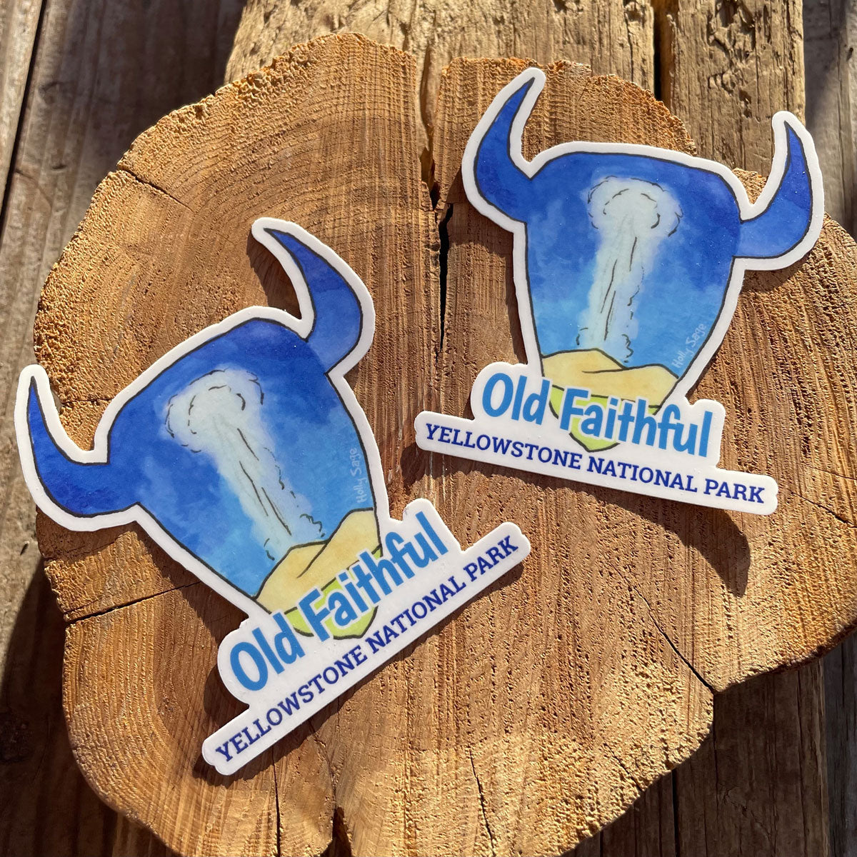 Old Faithful Bison Head Sticker
