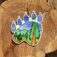 Black Bear Paw Sticker