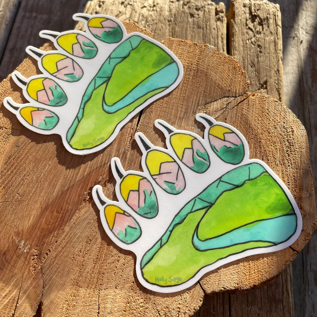 Grizzly Bear Paw Sticker