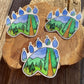 Black Bear Paw Sticker
