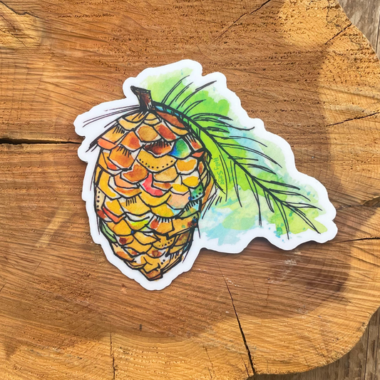 Pine Cone Calm Sticker
