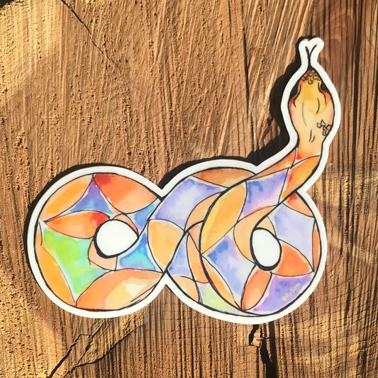 Colorful rattlesnake sticker