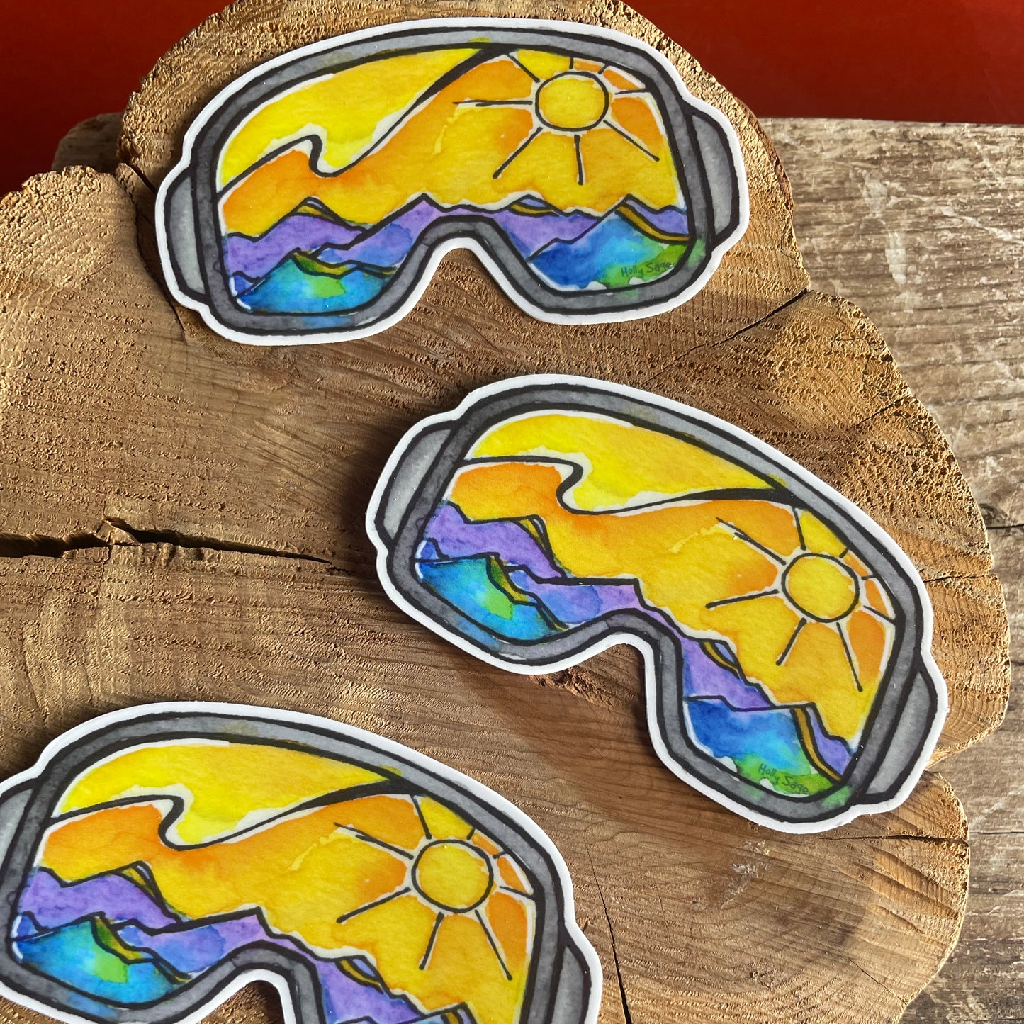 Ski Goggle Mountains Sticker