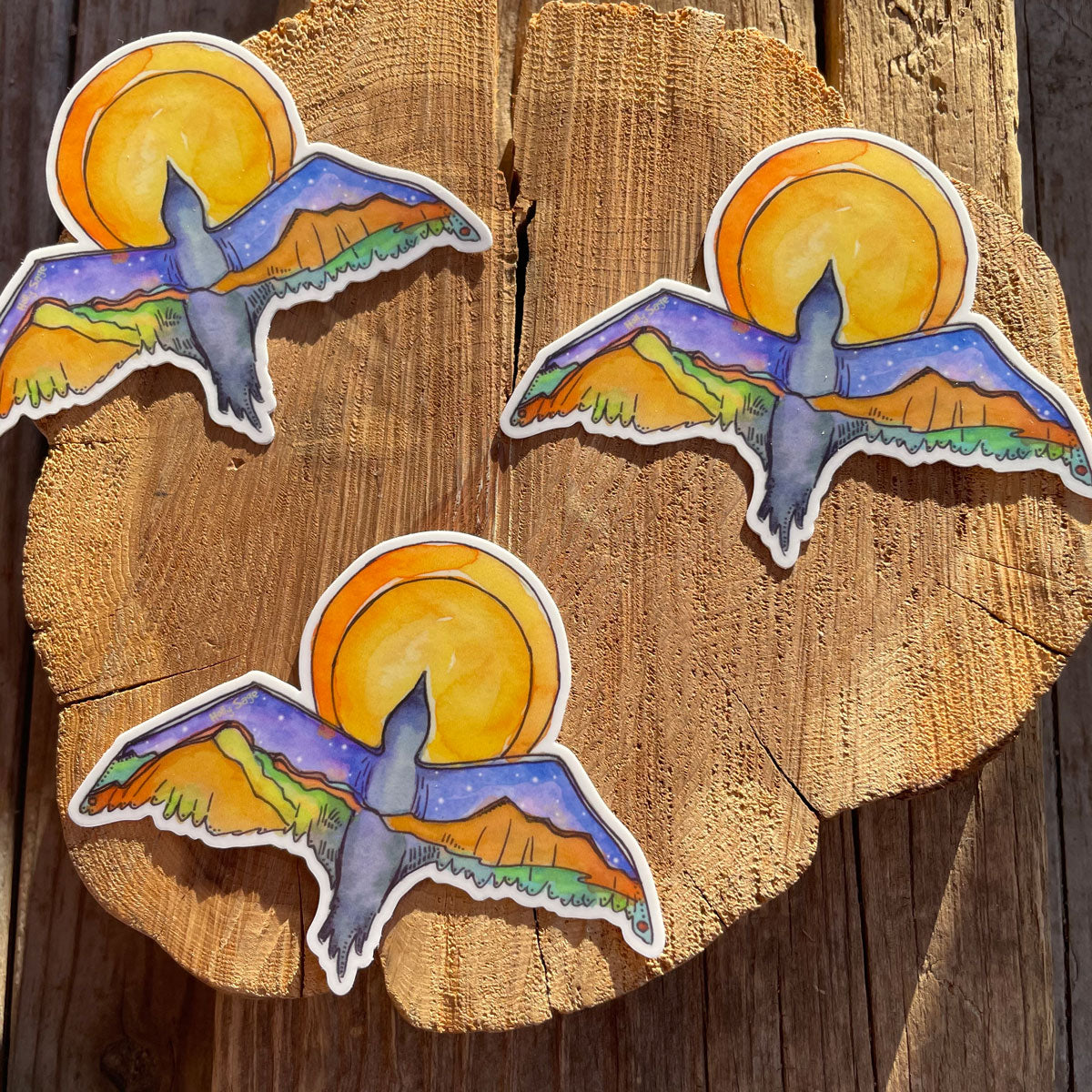 Sun Bird Sticker