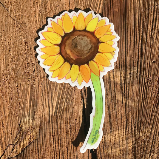 Blooming sunflower sticker